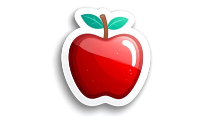 Obraz premium Cartoon apple sticker (1)