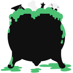 Witch’s Cauldron with Green Halloween Potion