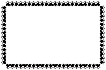 Obraz premium Simple Frame with White Background, Border Frame, Photo Frame, Unique Style Frame, Unique Black Frame