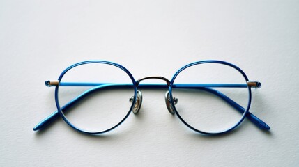 a pair of glasses on a white surface