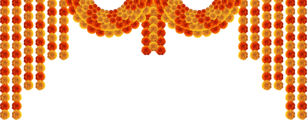 Marigold flowers decorative toran entrance gate for design decoration