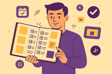 Organized workflow vector: enhance productivity with simple, effective task management