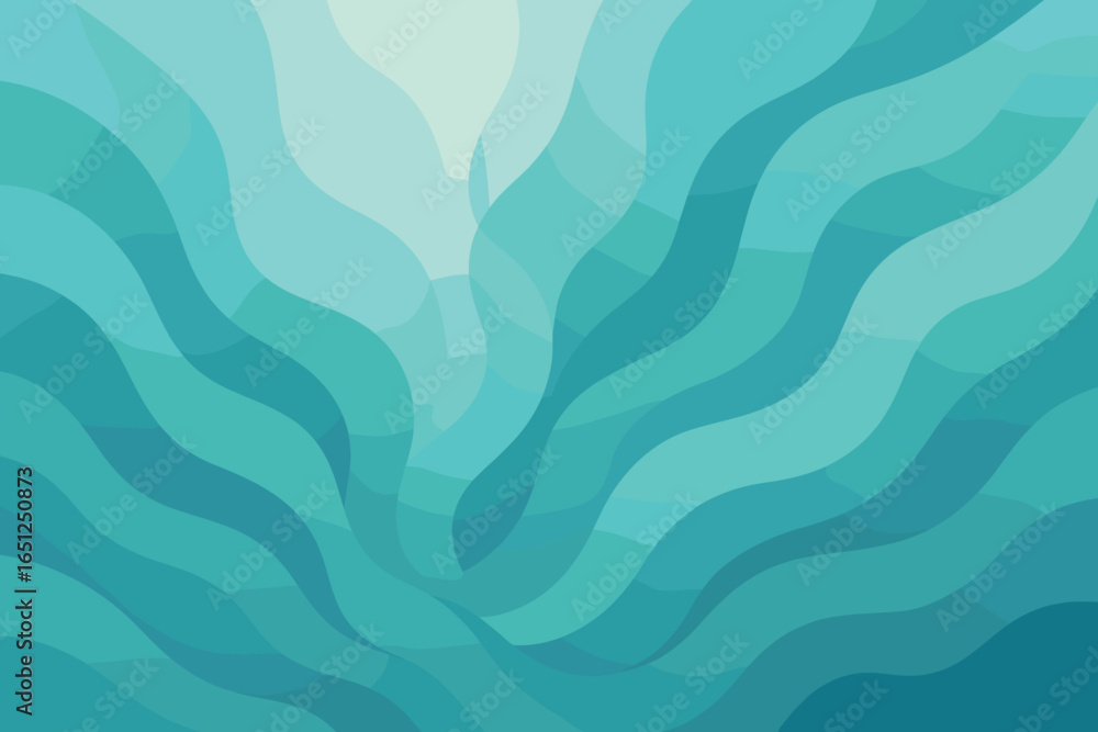 Poster fluid abstract design | organic wave patterns and harmonious blue tones vector background
