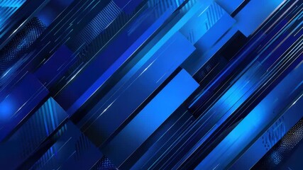 Blue abstract background with many lines and geometric shapes - Powered by Adobe