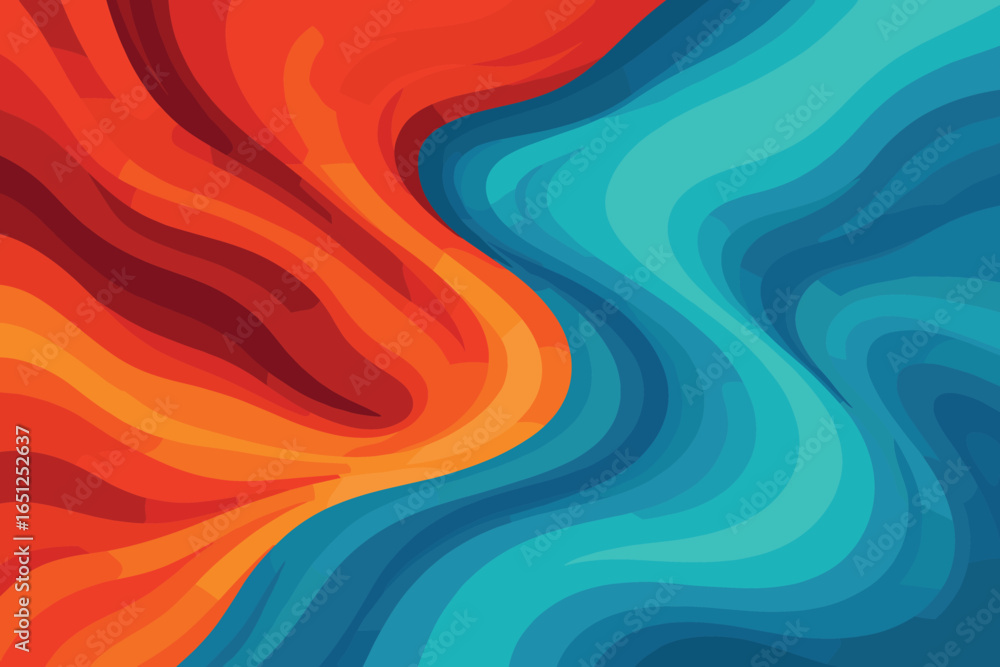 Aufkleber dynamic color cascade: vivid abstract waves and fluid patterns for creative inspiration