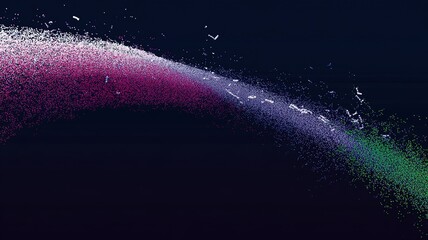 Futuristic pill shaped constellations transforming into brilliant energy wave across cosmic starry night sky