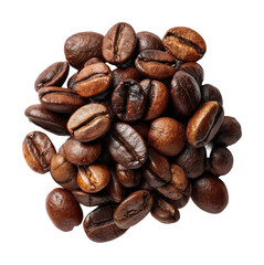 Obraz premium Roasting coffee beans home kitchen food cozy atmosphere isolated on transparent background