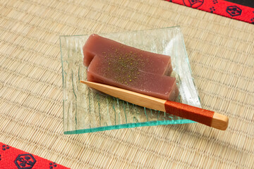 水ようかん　Japanese traditional summer sweet 