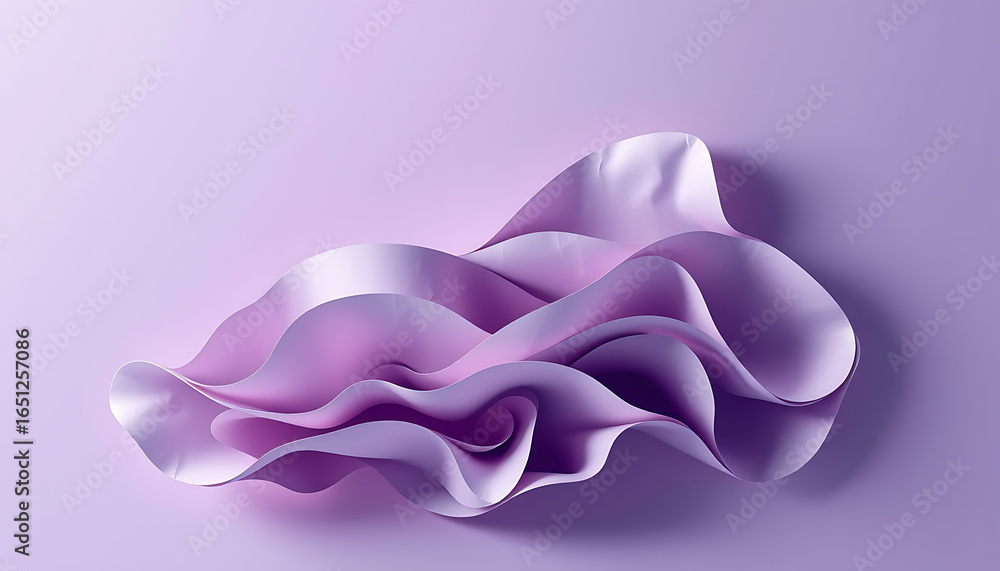 Aufkleber abstract lavender fabric waves gently on a matching background creating a soft aesthetic design
