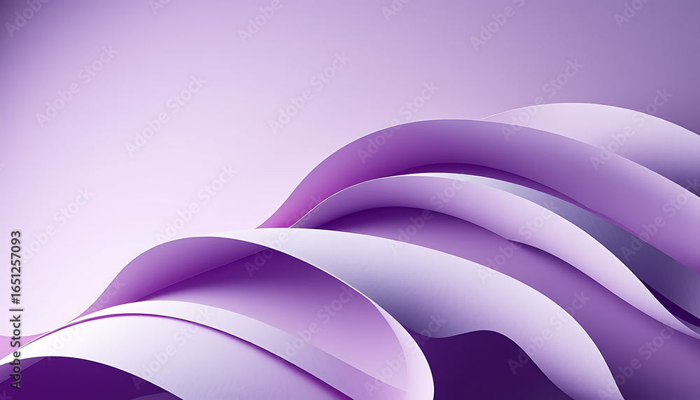 Fototapete abstract light purple background with layered wavy shapes creating a dynamic composition effect