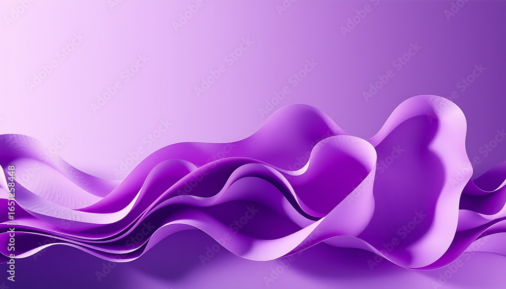 Fototapete abstract purple waves flowing smoothly across the frame with a gradient background design element ef