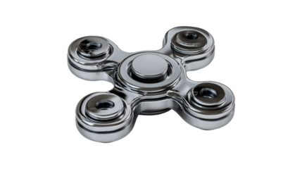 Chrome Spinner Fidget Toy Stress Reliever Anxiety Relief Metal Design