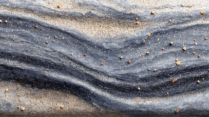 Textured surface,  gray and beige,  with gold flecks.  Wavy lines