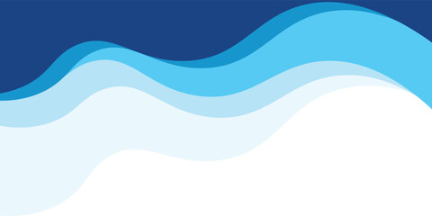 Sea waves layered vector background illustration and sea beach vector illustration.