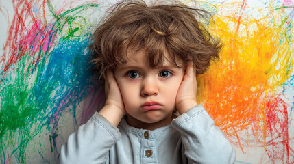 Disruptive, Impulse-Control, and Conduct. Disorders Depicting Emotional Turmoil and Behavioral Challenges. Global Developmental Delay, Intellectual Developmental Disorder - Children Mental Health