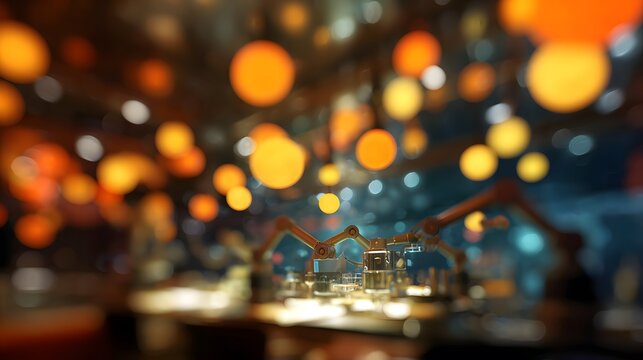 blurred image of a luxurious AI habitat dining room interior - Powered by Adobe