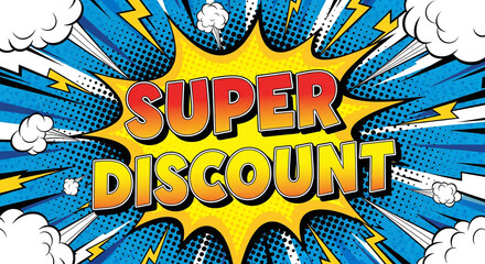 Super Discount - Comic Book Style Banner