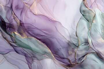 Abstract fluid art with flowing lines