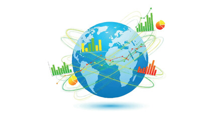 Global economic growth illustration