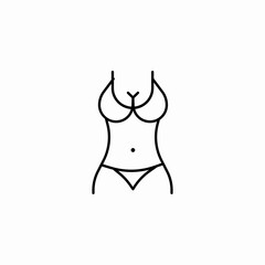 bikini female body  icon sign vector