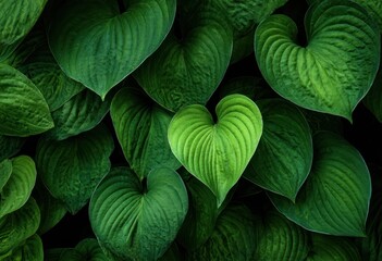 Close-up of vibrant green heart-shaped leaves (1)
