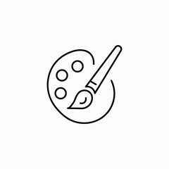 paint palette brush  icon sign vector