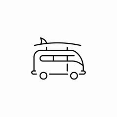surfboard on car  icon sign vector
