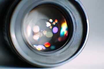 Close-up view of a camera lens (1)