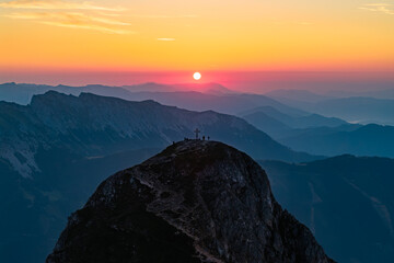 Sonnenaufgang Eisenerzer Reichenstein - Leoben - Erzberg