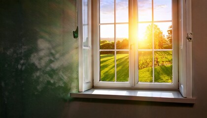 window with sunlight shining in