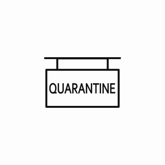 hanging quarantine sign icon sign vector