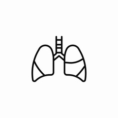 lungs trachea health icon sign vector