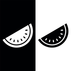 Juicy Watermelon Icon – Fresh Summer Fruit in Flat Style