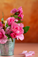 Warm card with roses for a loved one