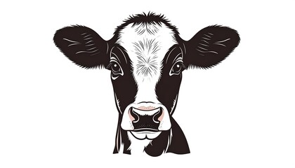 Cute calf head drawing