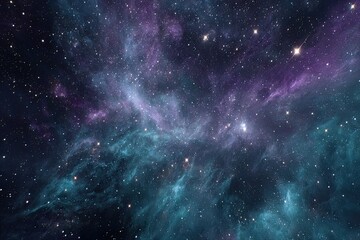 Fototapeta premium Cosmic nebula tapestry of vibrant hues