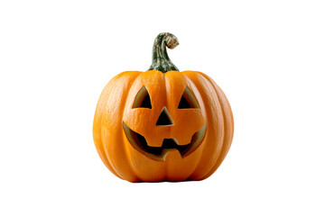 Fototapeta premium Cheerful carved pumpkin with playful expression