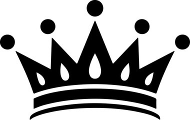 Majestic Black Crown Vector Art