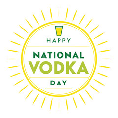 Happy National Vodka Day graphic design