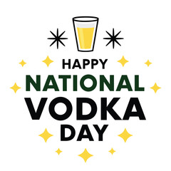happy national vodka day vector