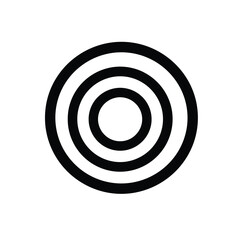 Concentric Black Circles abstract graphic