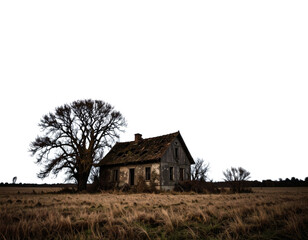 old barn in the field
