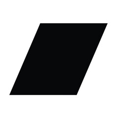 Black parallelogram shape geometric graphic © dipu