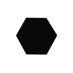 Black hexagon shape geometric symbol