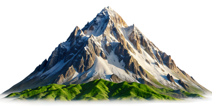 Mountain  isolated on white background PNG ,AI GENERATED