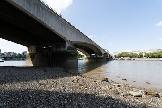London Bridge with Beach and Foreshore on London South Bank