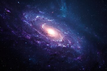 Fototapeta premium A vibrant spiral galaxy in deep space