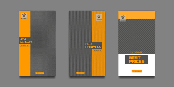 social media post, story, reels and Shorts template for new season products marketing and e-commerce, brand, event and sales promotion