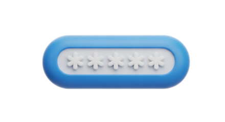 Password Security Icon with Asterisks Representing Hidden Characters Security and Encryption for Digital Safety Access and Personal Data Protection