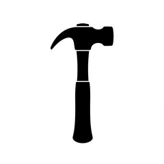 Silhouetted Hammer Vector Graphic